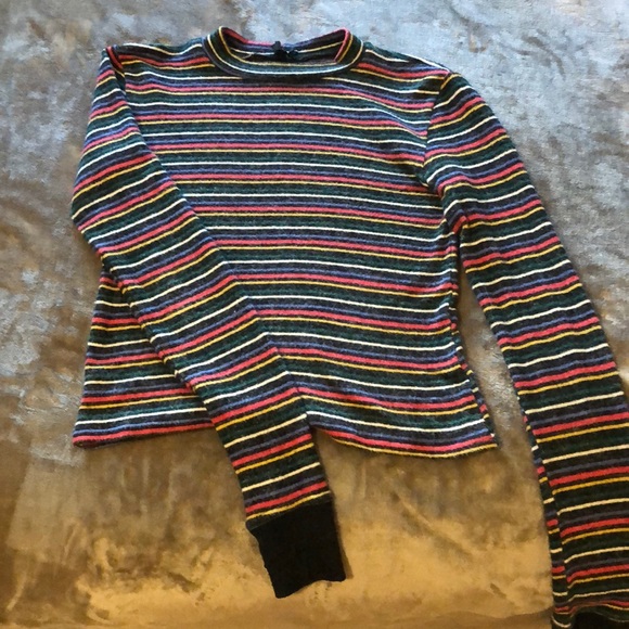 Urban Outfitters Tops - urban outfitters rainbow stretchy soft top